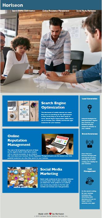 Marketing agency website